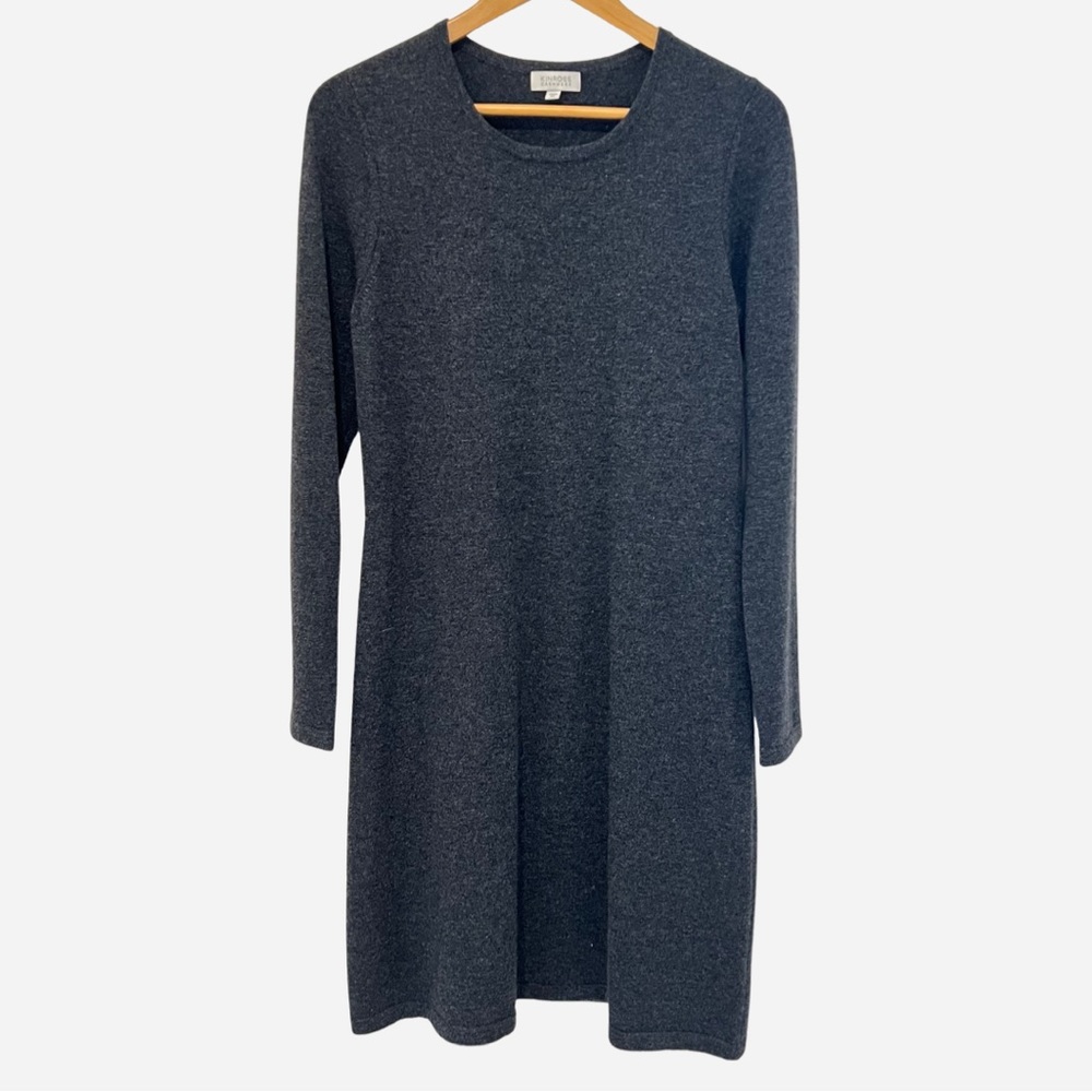 Kinross Cashmere Women's Gray Knit Cashmere Sweater Dress M ($495)